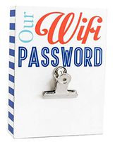 Adams & Co 5.5x7.5x1.5 wood sign w/clip (WIFI) wh/cl/bl