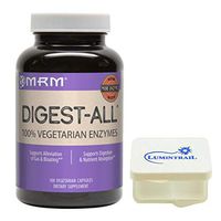 MRM Digest-All Vegetarian Enzymes, Digestive Support Supplement, 100 Vegetarian Capsules Bundle with a Lumintrail Pill Case