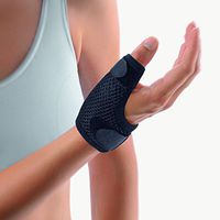 Bort Soft Thumb Splint, Arthritis, Thumb Spica, Breathable, immobilization of The metacarpophalangeal, CMC, Basal and MCP Joint, Trigger Thumb, Made in Germany, Large, Black, 7.5" – 8.3" inches
