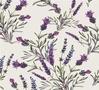 Lavender Meadow Paper Luncheon Napkins 40pcs 13"x13" Purple Flowers, Lavender Twigs