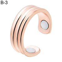 Jiecikou Magnetic Ring for Arthritis, Weight Loss Ring, Magnetic Therapy Relief Ring for Men & Women Rose Gold B-Embossing Surface