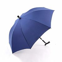 WAWZJ-Umbrella Multifunctional Reinforcement Long Handle Umbrella Crutch Umbrella Self Defense Skid Climbing Walking Stick Umbrella,Blue