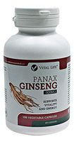 VITAL LIFE Panax Ginseng (500mg) 100 Vegetable Caps