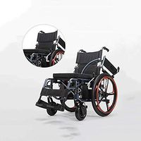 CMmin Exclusive Lightweight Foldable Electric Wheelchair, Stronger, Longer Range Super Horse Power Dual Motorized Folding Power Wheelchair (20A Lithium Battery Standard)