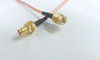 1x 50CM RG316 cable pigtail SMA female nut bulkhead to SMA male straight high quality ships from USA