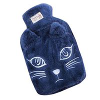 750mL Handwarmer Pocket Cute Hot-Water Bottle Water Bag Cartoon Cat Blue