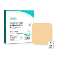 MedVance TM Foam – Waterproof Non-Adhesive Hydrophilic Foam Dressing 4"X4" Box of 5 dressings