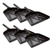 Impact 4212 Black Metal Dust Pan, 12" Width x 14" Height, Pack of 6 (6)