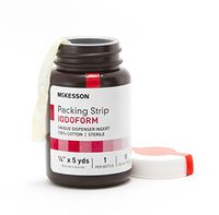 Wound Packing Strip, McKesson, Cotton Iodoform 1/4 Inch X 5 Yard Sterile, 61-59145 - Sold by: Pack of One