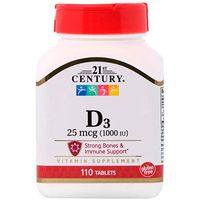 21st Century, D3, 25 mcg (1000 IU), 110 Tablets