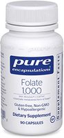 Pure Encapsulations - Folate 1000 - Hypoallergenic Supplement with Metafolin L-5-MTHF - 90 Capsules