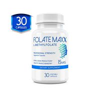 FolateMaxx L-Methylfolate 15 mg (30 Capsules)] Professional Top Quality Active Folate ] Non-GMO, Gluten Free ] Methyl Folate, 5-MTHF