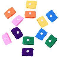 Haiabei 6 Pairs Reuseable Anti Nausea Wristbands Useful Travel Acupressure Wristbands for Car Sea Van Plane
