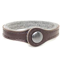 Essential Wool Essential Oil Bracelet - Leather and Wool for Diffuser Aromatherapy and Wrist Topical Absorbing Application Therapy (Brown)