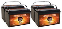 QTY4 VMAX MR137-120 12V 120AH AGM Deep Cycle Group 31 Batteries for Caroute N400-48V 180LB Brushless Electric Boat Trolling Motor