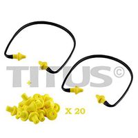 Titus U-Band - Over Ear Reuseable Banded Ear Plugs (22 Decibel, 2 Bands, 20 Replacement Plugs)