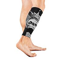 Calf Guard Sleeves King Skull with Roses Sports Calves Guards Sleeves for Running, Basketball, Baseball, Football