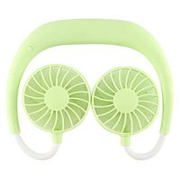 Candora Mini Sports Fan Wearable Portable Rechargeable Neckband (Green)
