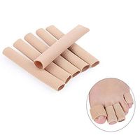 3 Pcs 5.9" Toe Cushion Tubes Open Toe Sleeves Protectors for Corns, Blisters, Toes & Fingers (3 Different Size)