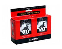 Lexmark 15M1330 #70 Black Ink Cartridge Twin Pack for the 12A1970