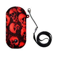 Sunday 7 Skull Pattern Portable Handy Soft Silicone dust-Proof Protection case with Lanyard for Zero, Anti-Scratch Anti-Fall and Shock Absorption ，Gift 2pcs 60ml PET Gorilla Empty Bottles (Red)
