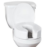 Portable Toilet Seat Riser, 4" Foam Elevated Raised Cushion with Straps, 4"
