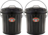 Behrens B907P Steel Black Ash Pail (Pack of 2)