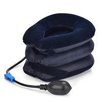 Lzour Cervical Neck Traction - Effective Neck Pain Remedy at Home - Inflatable & Adjustable Neck Stretcher Collar Device - Chronic Neck & Shoulder Pain Relief
