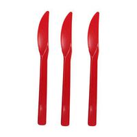 Party Essentials N400801 Medium-Weight Hard Plastic Knives, Red (1,600 Count)