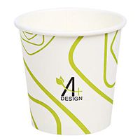 Special Green Lines Design, Paper Hot Cup,Eco-friendly,100% Blodegradable&Compostable (4 0Z)