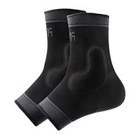 Protle Foot Socks Ankle Brace Compression Support Sleeve with Silicone Gel - Boosts Recovery from Joint Pain, Sprain, Plantar Fasciitis, Heel Spur, Achilles tendonitis (X-Large, Pair-Black)