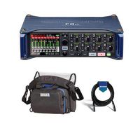 Zoom F8n Multi-Track Field Recorder - Bundle with Orca OR-28 Mini Sound Bag, 20' Heavy Duty 7mm Rubber XLR Microphone Cable