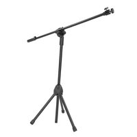 Tripod Stand with Holding Arm, Tripod Bracket Stand with LED Light Lamp for Live Show Video Studio Photography, Adjustable Height Min 26cm - Max 165cm