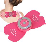 Nannday Mini Body Massager, Rechargeable Low Frequency Neck Shoulder Massage Sticker Device(Pink)