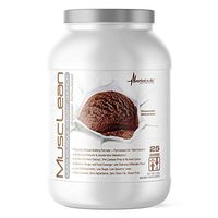 Metabolic Nutrition, Musclean, Whey Protein Meal Replacement, Weight Gainer, High Protein, Low Carb, High Fat, Keto Diet, Digestive Enzymes, 24 Vitamins and Minerals, Chocolate, 2.5 Pound (25 ser)