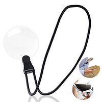 Smolia-Free 2X Large Neck Magnifying Glass with Flexible Lanyard/Hands-Free Desktop Stand Magnifier/Handheld Loupe, Multi-Functional - M130