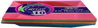 Party Essentials N81090 Hard Plastic Square Twist Plates, 8", Assorted Neon (Case of 120)