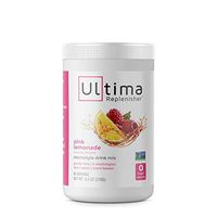 Ultima Replenisher Hydrating Electrolyte Powder, Pink Lemonade, 90 Serving Canister - Sugar Free, 0 Calories, 0 Carbs - Gluten-Free, Keto, Non-GMO with Magnesium, Potassium, Calcium