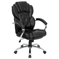 High Back Transitional Style Black Leather Executive Office Chair [GO-908A-BK-GG] electronic consumers