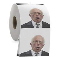 Bernie Sanders Toilet Paper Roll - Funny Political Novelty Gag Gift - 3 Ply Democrat Bathroom Tissue 200 Sheets in Each Roll - Laugh Out Loud White Elephant Joke Idea with Image Printed on Every Sheet