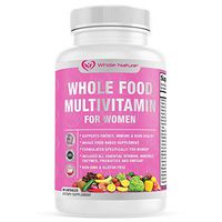 Whole Food Multivitamin for Women: Whole Nature Womens Multi Vitamin with Folate, B12 Methyl, Vitamins, Minerals, Probiotics and Omegas, Vegan, Non GMO, Gluten Free Daily Supplement Plus- 90 Capsules