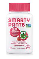 SmartyPants Kids Probiotic Formula Daily Gummy Vitamins; Immunity Boosting Probiotics & Prebiotics; Vegan, Gluten Free Digestive Support*; 4 billion CFU, Strawberry Crème, 60 Count (30 Day Supply)