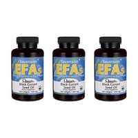 Swanson Black Currant Seed Oil Gla (Omegatru) 500 mg 180 Sgels 3 Pack