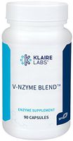Klaire Labs V-Nzyme Blend - Vegetarian Digestive Enzymes to Support Carbohydrate, Vegetable & Legume Digestion - Non-Dairy and Gluten Free (90 Capsules)