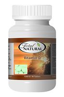 Vitamin D 1000 iu 90 Count Tablets [2 Bottles] by Total Natural, Safe and Natural Vitamin D/Bone Support Health Supplement, GMP Premium Ingredients