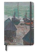 Claude Monet Art UV Printed on PU Leather A5 Bullet Dotted Journal Notebook