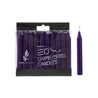 Mega Candles 20 pcs Unscented Dark Purple Mini Taper Candle, 4 Inch Tall x 1/2 Inch Diameter, Great for Casting Chimes, Rituals, Spells, Vigil, Witchcraft, Wiccan Supplies, Wax Play & More
