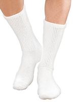 Women's Diabetic Crew Socks, Size Large-Extra Large