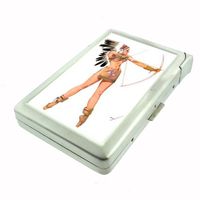 Petty Girl Native American HOT Double-Sided Cigarette Case with lighter, ID Holder, and Wallet D-246