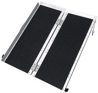 Hapelo Single Multi-Fold Antiskiding Scooter Mobile Wheelchair Ramp，3' Door Construction Design ramp, Access for Minivan